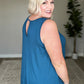 Greater than Great Keyhole Detail Tank in Teal