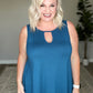 Greater than Great Keyhole Detail Tank in Teal