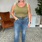 Judy Blue High Waist Slit Hem Straight Jeans
