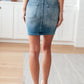Judy Blue High Rise Control Top Denim Skirt