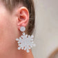PREORDER: Winter Morning Glitter Clear Resin Snowflake Dangles