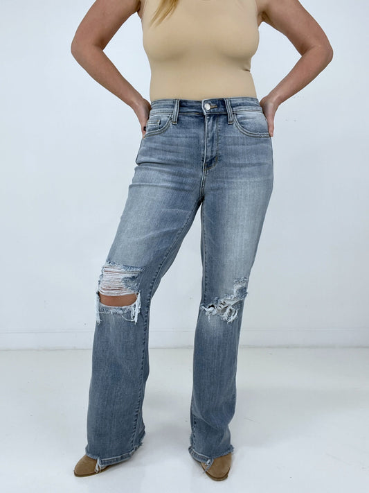 Judy Blue Take Me Back Distressed Straight Jeans