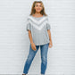 Break Away Top In Gray