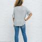 Break Away Top In Gray