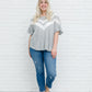 Break Away Top In Gray