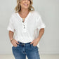 Raw Edge Short Sleeve Top