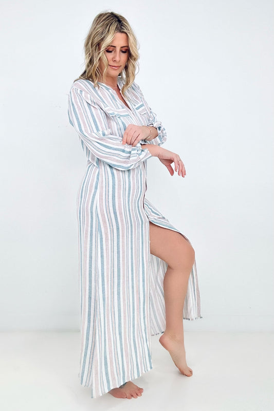 Wind in my hair Button Down Maxi Dress