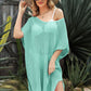 Openwork Side Slit Cover-Up Dress