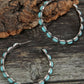 Retro Turquoise C-Shaped Hoop Earrings