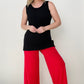 Smocked Waistband Wide Leg Pants - 2 colors