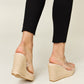 Clear Strap Espadrille Platform Wedge Sandals