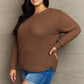 Plus Size - Breezy Days Waffle Knit Sweater in Chestnut