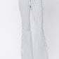 Judy Blue High Waist Super Flare White Pin Stripe Jeans