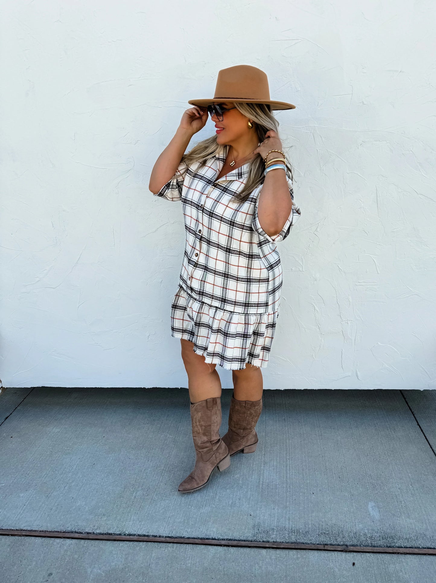PREORDER: Maxwell Plaid Dress in Three Colors