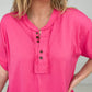 Raw Edge Short Sleeve Top