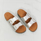 Double Buckle Sandal in Silver