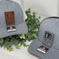 PREORDER: Vegan Leather Patch Hat in Assorted Prints
