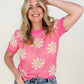 Daisy Short Sleeve Knit Sweater