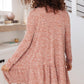 The Avalynn Heathered Cardigan in Crimson