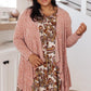The Avalynn Heathered Cardigan in Crimson