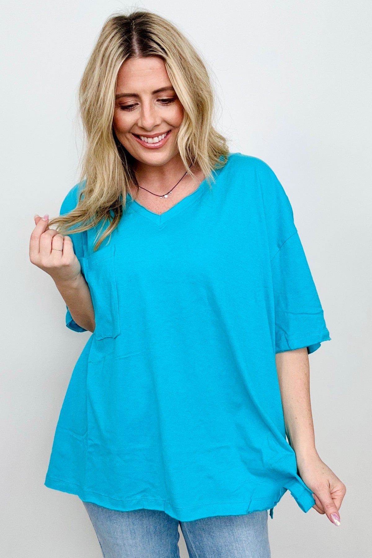 Oversized Raw Edge Boyfriend Tee