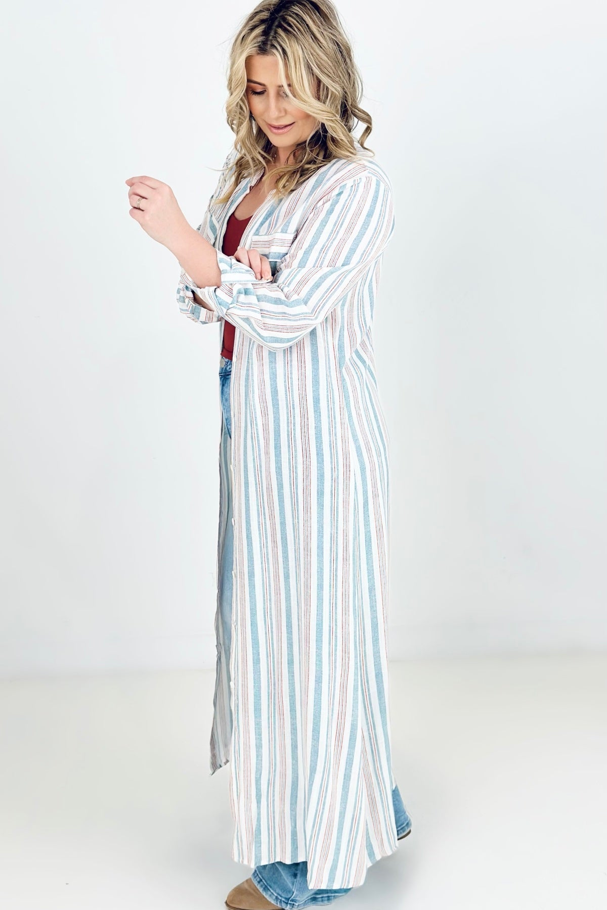 Wind in my hair Button Down Maxi Dress