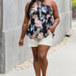 Floral Halter Top in Black