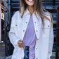 Davi & Dani Multi Knit Lace Patch Work Button Down Jacket