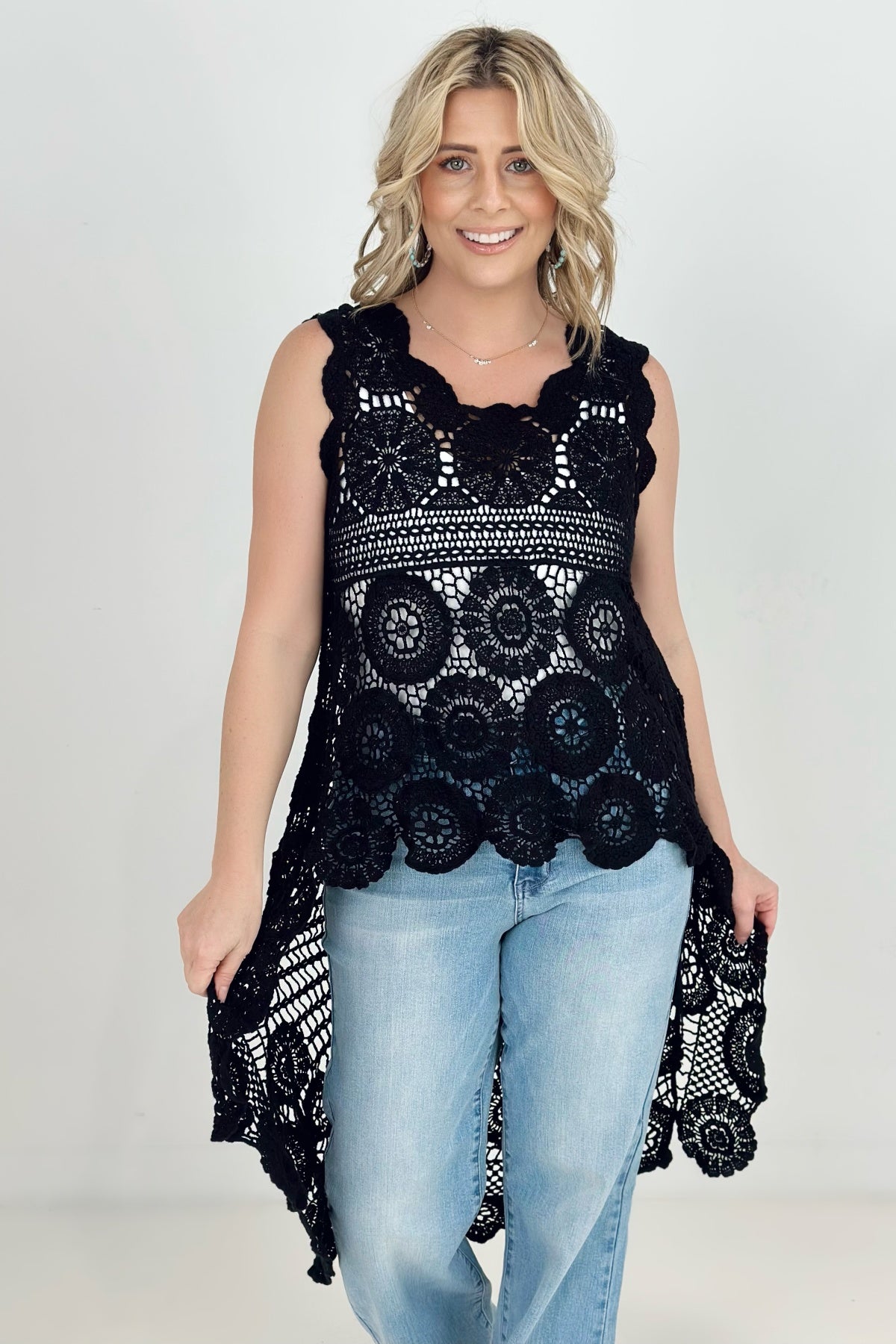 Vintage Crochet Sleeveless Top - Multiple colors