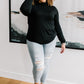 Nivia Draped Turtle Neck Tunic in Black