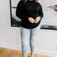 Nivia Draped Turtle Neck Tunic in Black