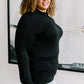 Nivia Draped Turtle Neck Tunic in Black