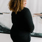 Nivia Draped Turtle Neck Tunic in Black