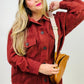 Oversized Corduroy Button Front Shacket