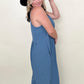 Textured Woven Spaghetti Strap Jumpsuit