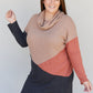 SIZE MEDIUM Autumn Color Block Sweater Dress