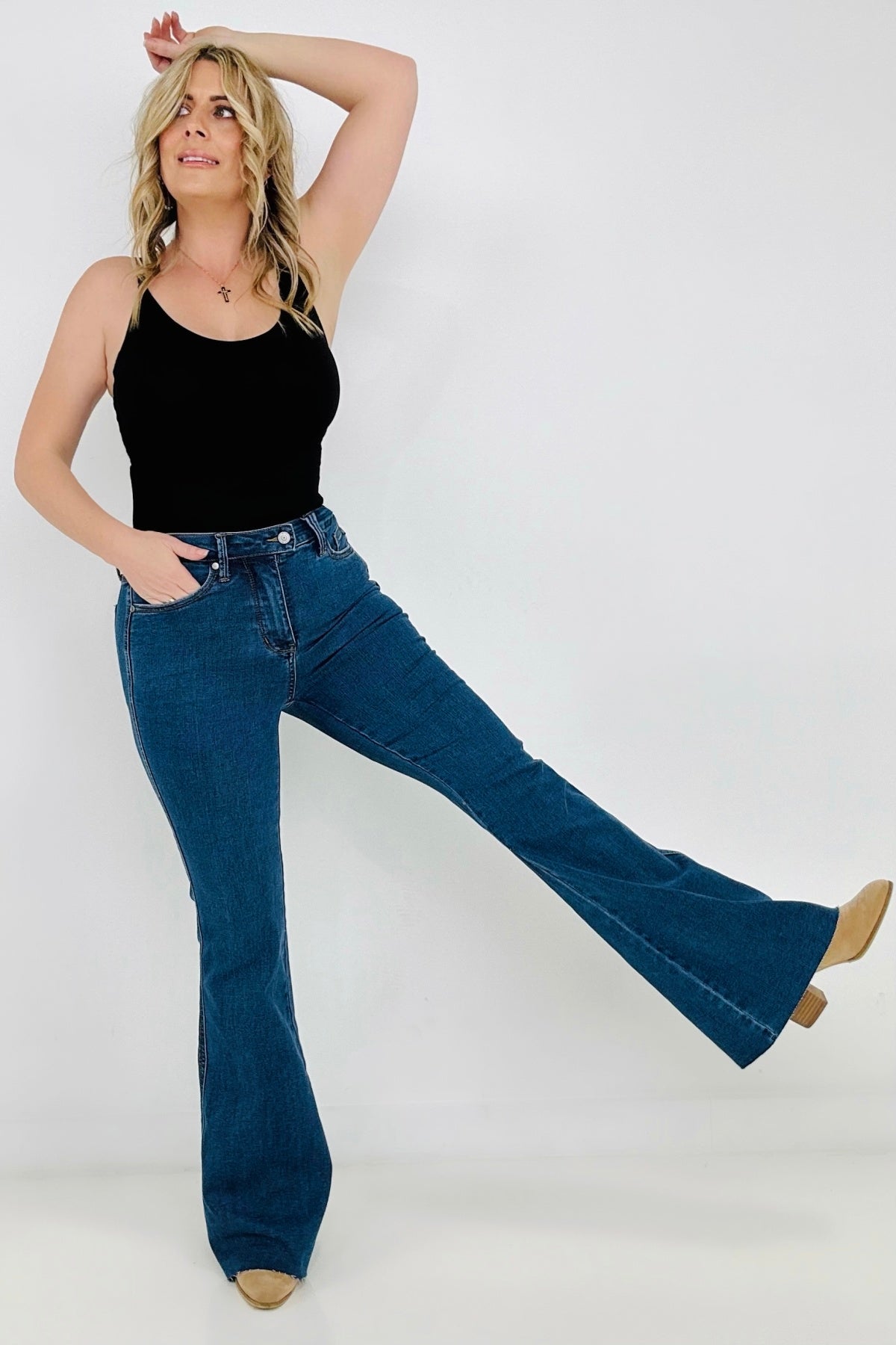 Judy Blue Cool Denim Tummy Control Flare Jeans