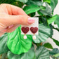 PREORDER: Glitter Heart Pearl Drop Earrings in Two Colors