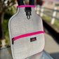 PREORDER: Pickleball Paddle Cover in Pink Herringbone