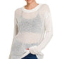 Long Sleeve Sheer Wool Sweater