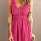 Sleeveless Button Down Mini Dress
