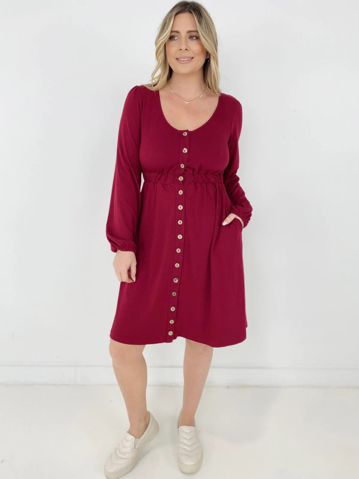 New Colors! Button Up Long Sleeve Dress (Only Ships to US)