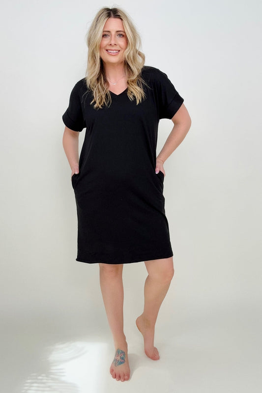 Brushed DTY V-Neck Dress