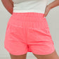 Windbreaker Smocked Running Shorts