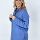 Solid Button Down Tunic Shirt