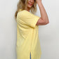 Cuffed Sleeve High-Low Hem Top