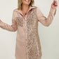 "All that Glitters" Sequin Buttoned Down Shirt Dress
