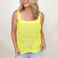Summer Knit Peplum Tank Top - Multiple Colors