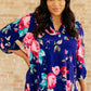 Lizzy Top in Royal Floral