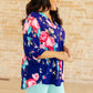 Lizzy Top in Royal Floral